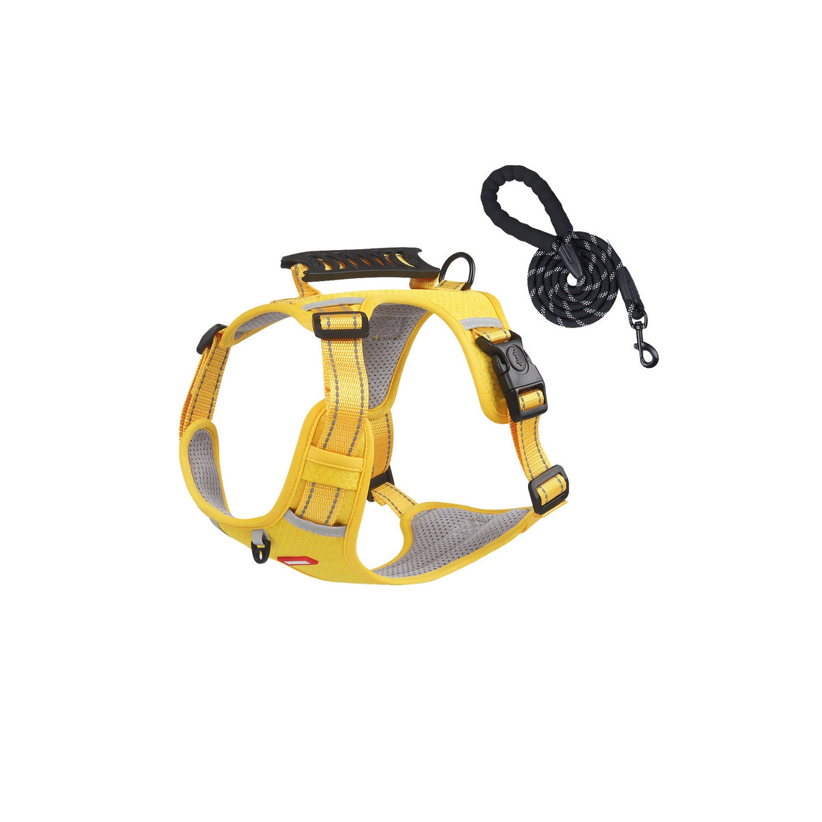Reflective No-Pull Dog Harness Set Options, 4 Colors and 5 Sizes, By GAVPEPY image 20 - bianti-yellow-harness-leash-set.jpg