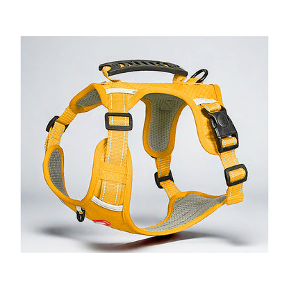 Adjustable Dog Harness Vest, 3 Colors and 5 Sizes, By GAVPEPY image 10 - bianti-yellow.jpg