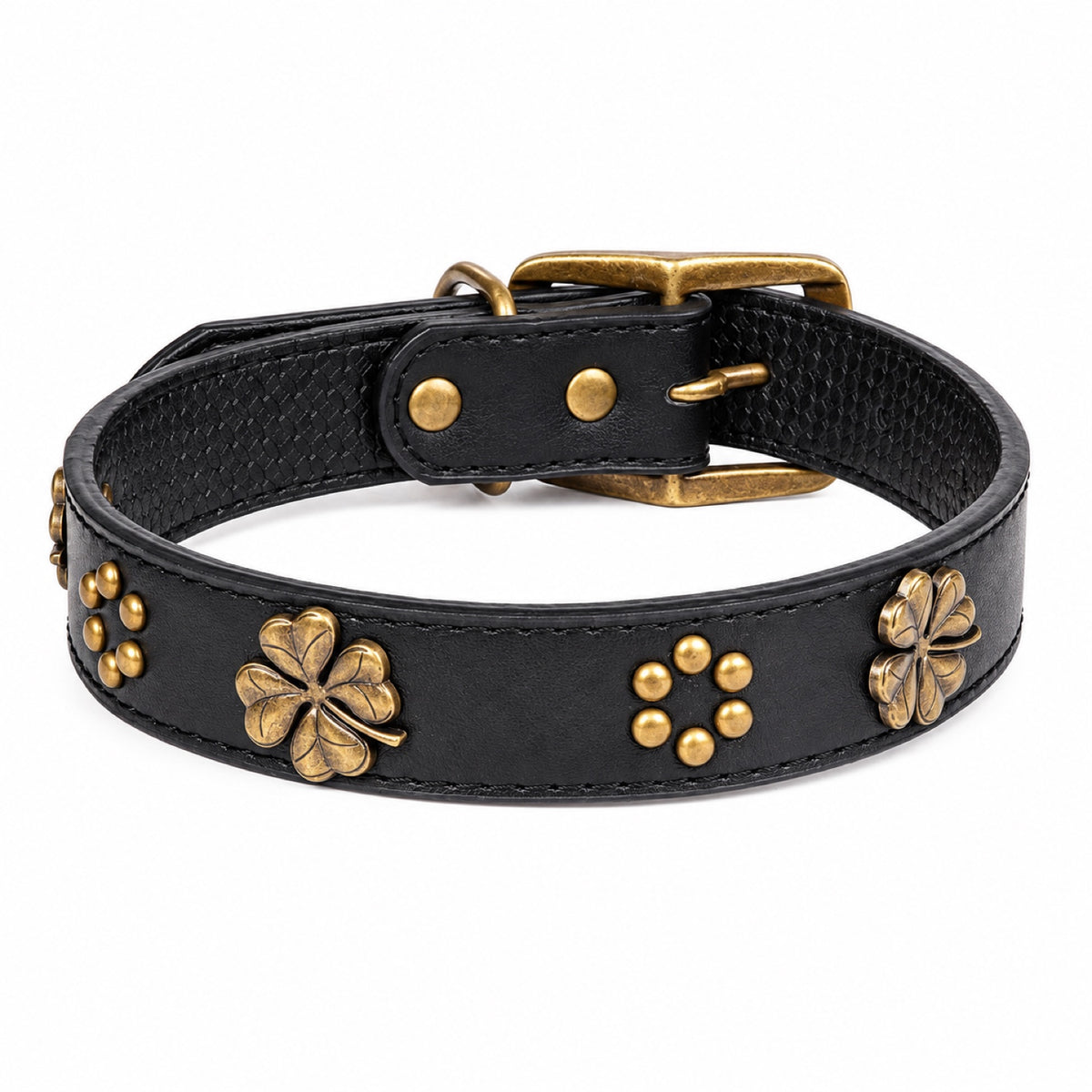 GAVPEPY Leather-style material Decorative Dog Collar, Sizes 2-0 X 40, 2-5 X 50, Black, for neighborhood walks, park visits and daily dog wear; an adjustable neckwear option for supervised walks and everyday outings image 2 - main.jpg