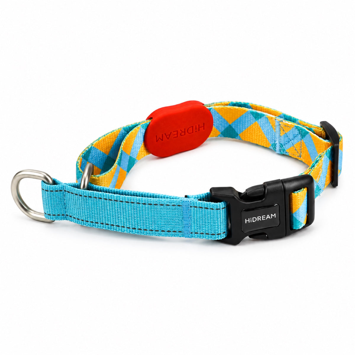 GAVPEPY Polyester Half-Check Dog Collar, Sizes L, M, Sunrise Pattern, Florida Pattern, for neighborhood walks, park visits and daily dog wear; an adjustable neckwear option for supervised walks and everyday outings image 2 - main.jpg