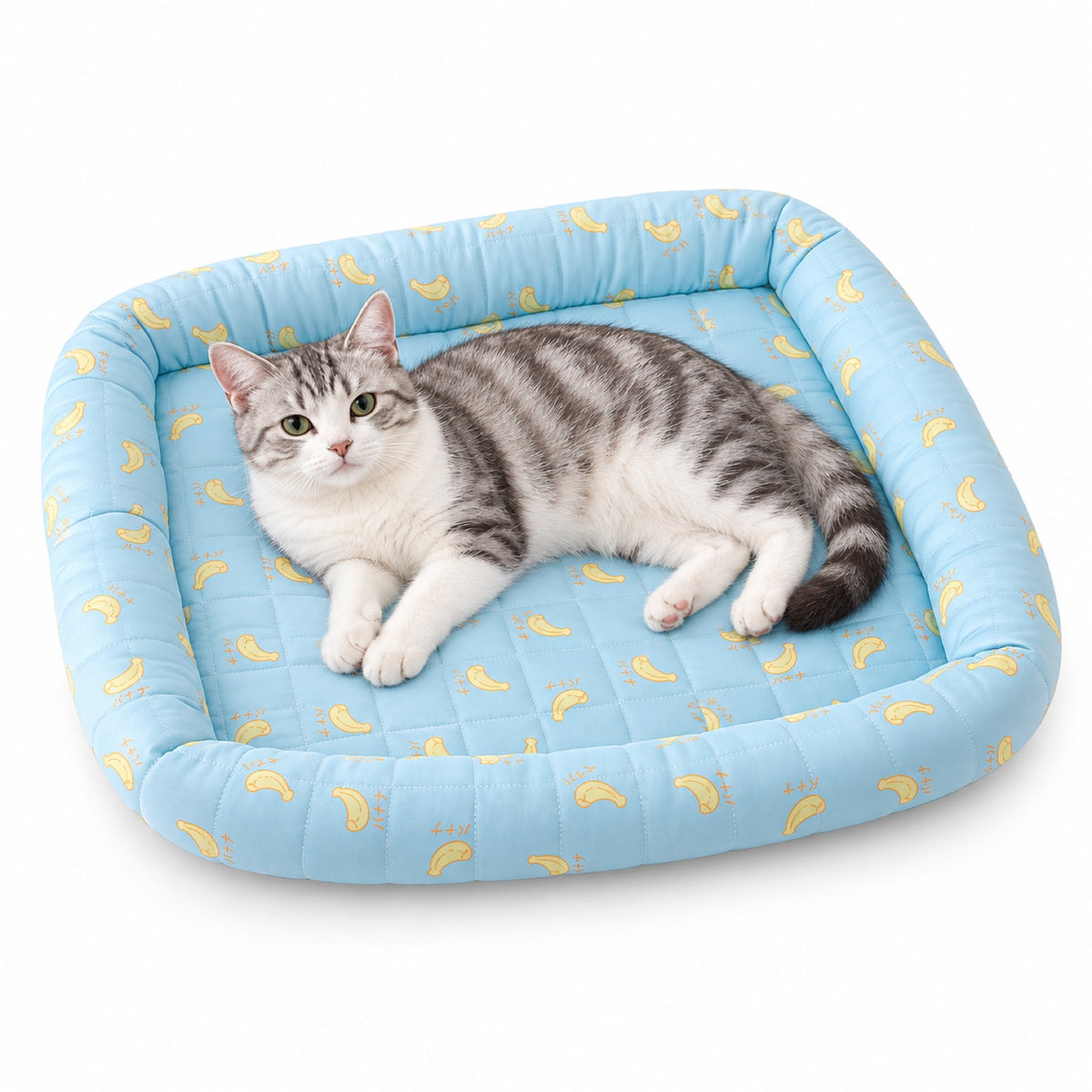 Printed Ice Silk Cooling Pet Bed, 5 Patterns & 3 Sizes, By GAVPEPY image 1 - main.jpg