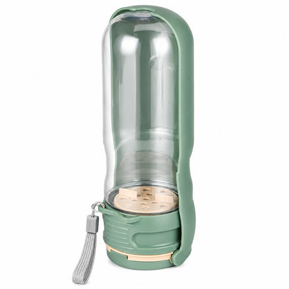 Foldable Pet Water Bottle with Two Bowl Sizes, 350 mL, By GAVPEPY image 1 - main.jpg