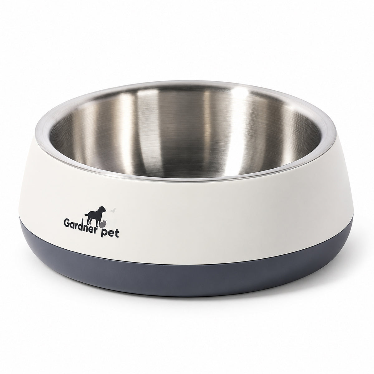 GAVPEPY Stainless Steel Pet Feeding Bowl, 22 cm diameter, Gray, Red or Green exterior, for Everyday Dog and Cat Meals or Water at Home, wide open bowl with colored outer base; a practical feeding setup for daily pet-care routines image 1 - main.jpg