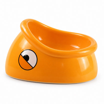 GAVPEPY Ceramic Fish-Head Pet Bowl, fish-head design; numeric dimensions not supplied, Orange, for Everyday Dog and Cat Meals or Water at Home, sculpted fish-head shape around an open bowl; a practical feeding setup for daily pet-care routines image 1 - main.jpg
