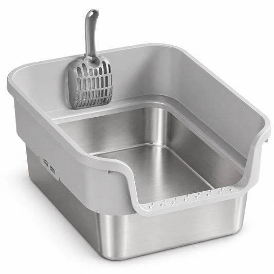 GAVPEPY Stainless Steel High-Sided Cat Litter Box, 18 Options image 1 - main.jpg