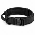 GAVPEPY Polyester with zinc-alloy hardware Tactical Padded Dog Collar, Sizes M, L, XL, 5 color or pattern options, for neighborhood walks, park visits and daily dog wear; an adjustable neckwear option for supervised walks and everyday outings
