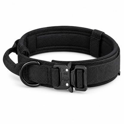 GAVPEPY Polyester with zinc-alloy hardware Tactical Padded Dog Collar, Sizes M, L, XL, 5 color or pattern options, for neighborhood walks, park visits and daily dog wear; an adjustable neckwear option for supervised walks and everyday outings image 2 - main.jpg