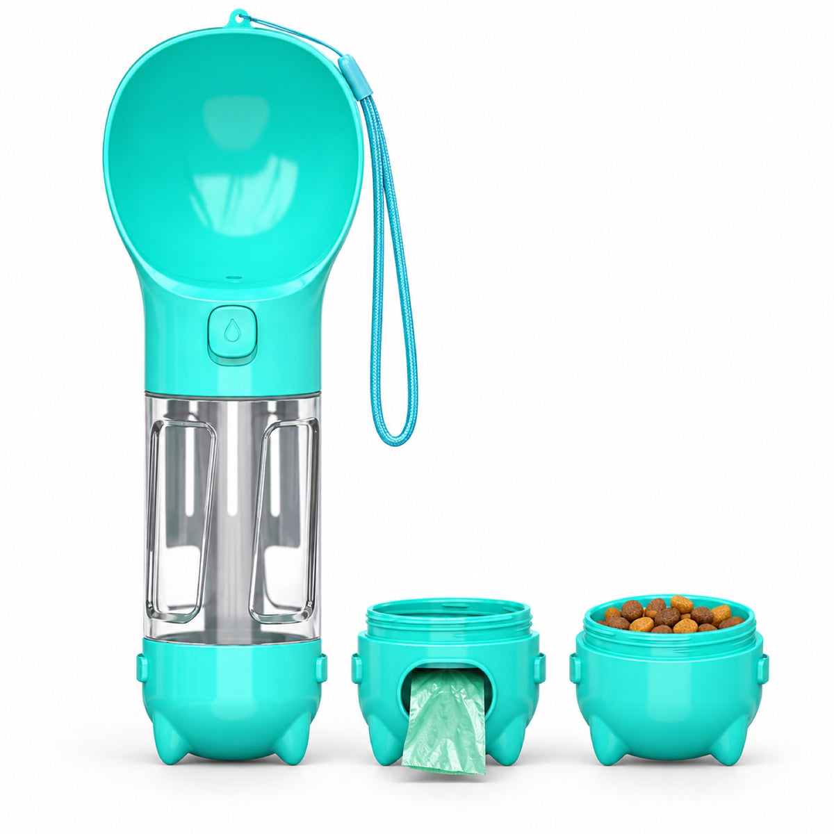 3-in-1 Pet Water Bottle with Waste Bag and Food Containers, By GAVPEPY image 1 - main.jpg