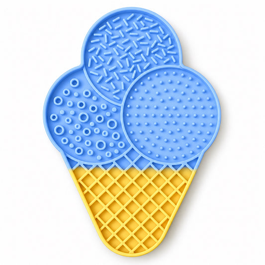 Ice Cream-Shaped Silicone Pet Lick Mat, 2 Colors, By GAVPEPY image 1 - main.jpg