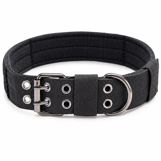 GAVPEPY Double-Layer Dog Collar, Sizes M, L, XL, 5 color or pattern options, for neighborhood walks, park visits and daily dog wear; an adjustable neckwear option for supervised walks and everyday outings image 2 - main.jpg