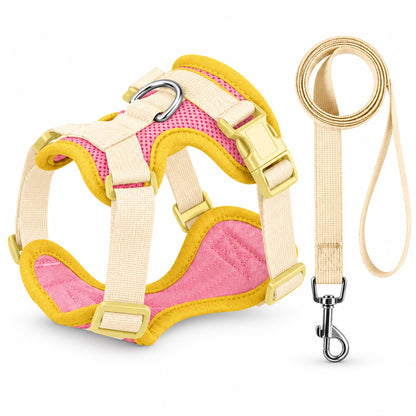 Padded Small Dog Harness and Leash Set, 6 Colors and 4 Sizes, By GAVPEPY image 1 - main.jpg