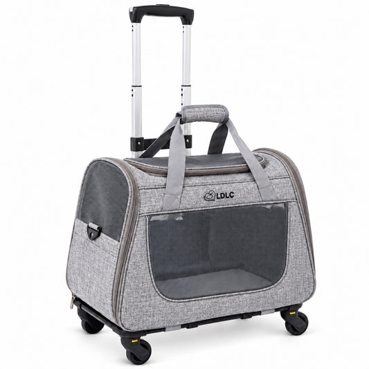 Large Rolling Pet Carrier with Detachable Trolley, 2 Colors, By GAVPEPY image 1 - main.jpg