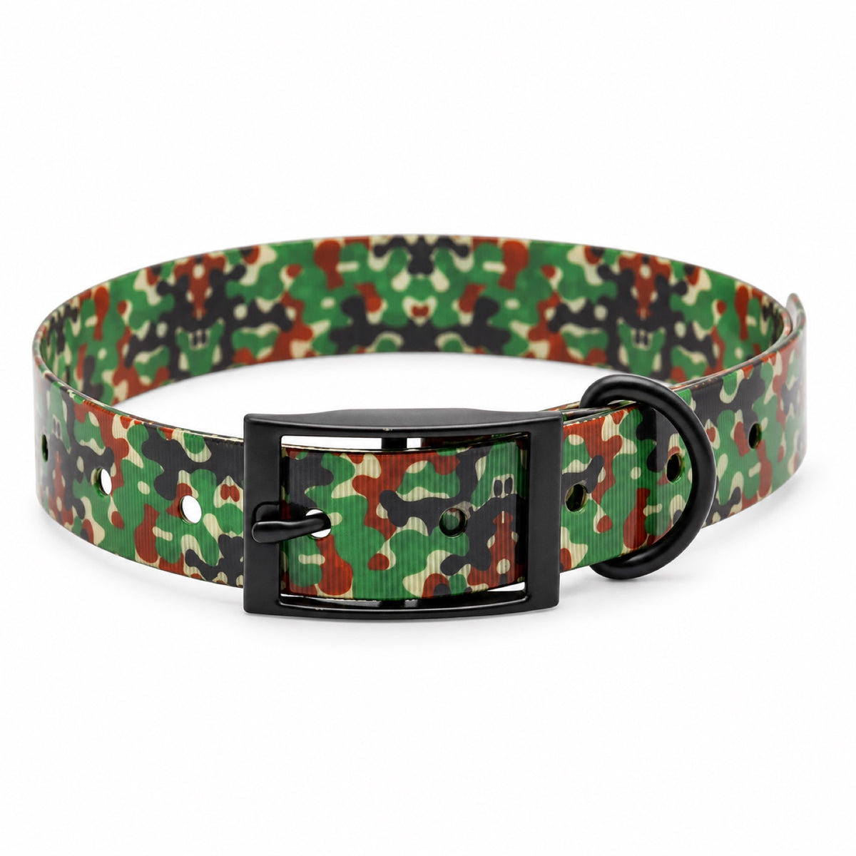 GAVPEPY TPU Camouflage Dog Collar, Size One Size, Muted Olive Rust Camo, Red Green Camo, Forest Green Camo, Tan Brown Camo, for daily dog walks and outdoor wear; adjustable neckwear with the selected finish and fit shown in the product photos image 2 - main.jpg