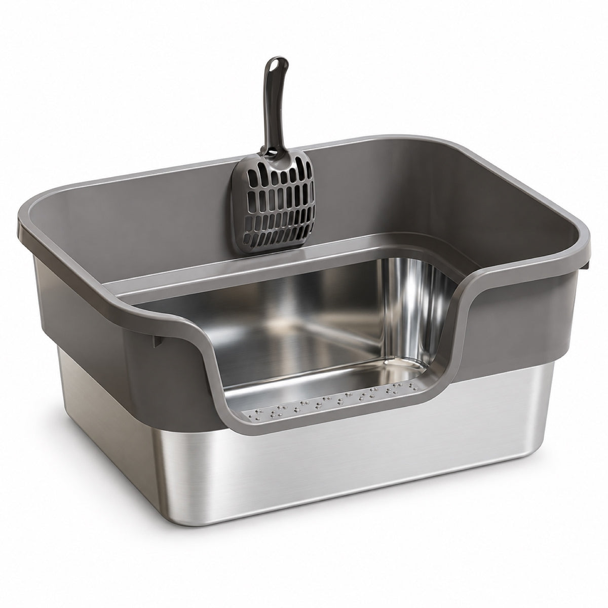 GAVPEPY Extra Large Stainless Steel Top-Entry Cat Litter Box, 18 Options image 1 - main.jpg