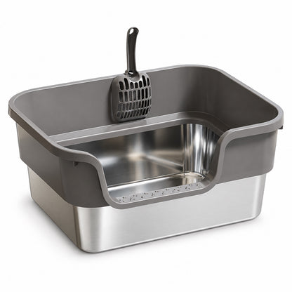 GAVPEPY Extra Large Stainless Steel Top-Entry Cat Litter Box, 18 Options image 1 - main.jpg