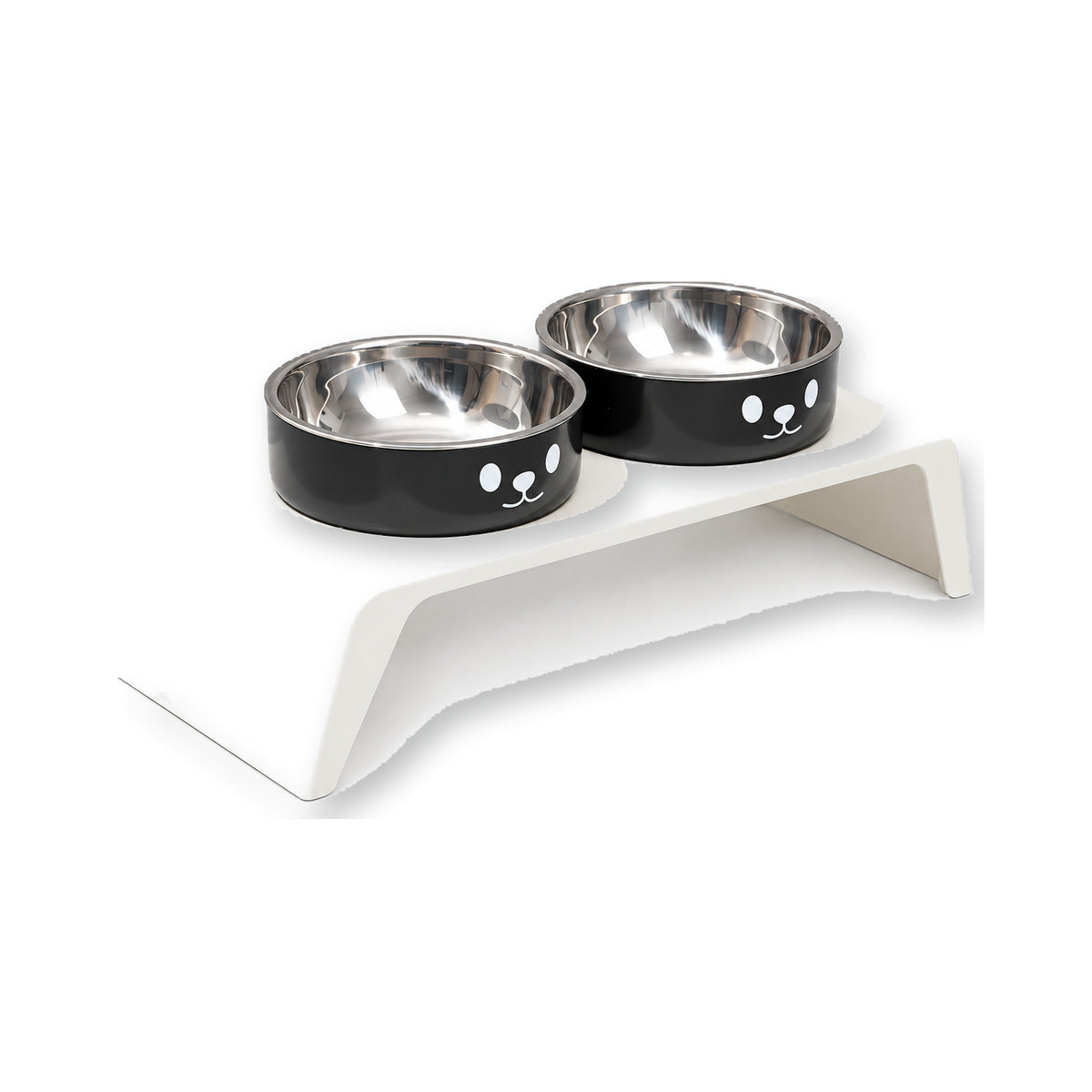 Cat-Face Stainless Steel Double Pet Bowl, 2 Colors, By GAVPEPY image 1 - main.jpg