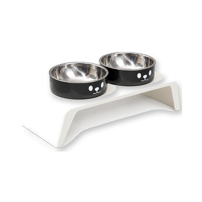 Cat-Face Stainless Steel Double Pet Bowl, 2 Colors, By GAVPEPY image 1 - main.jpg