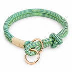 GAVPEPY Nylon Braided Rope Dog Collar, Sizes XS, S, M, L, Brown, Shadow White, for neighborhood walks, park visits and daily dog wear; an adjustable neckwear option for supervised walks and everyday outings