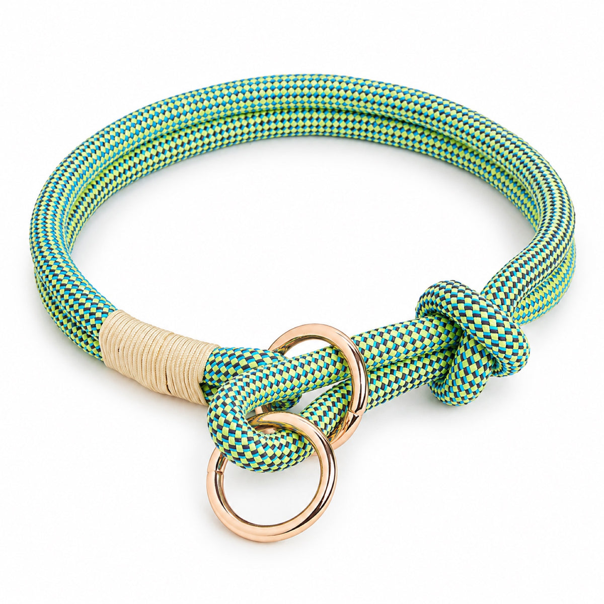 GAVPEPY Nylon Braided Rope Dog Collar, Sizes XS, S, M, L, Brown, Shadow White, for neighborhood walks, park visits and daily dog wear; an adjustable neckwear option for supervised walks and everyday outings image 2 - main.jpg