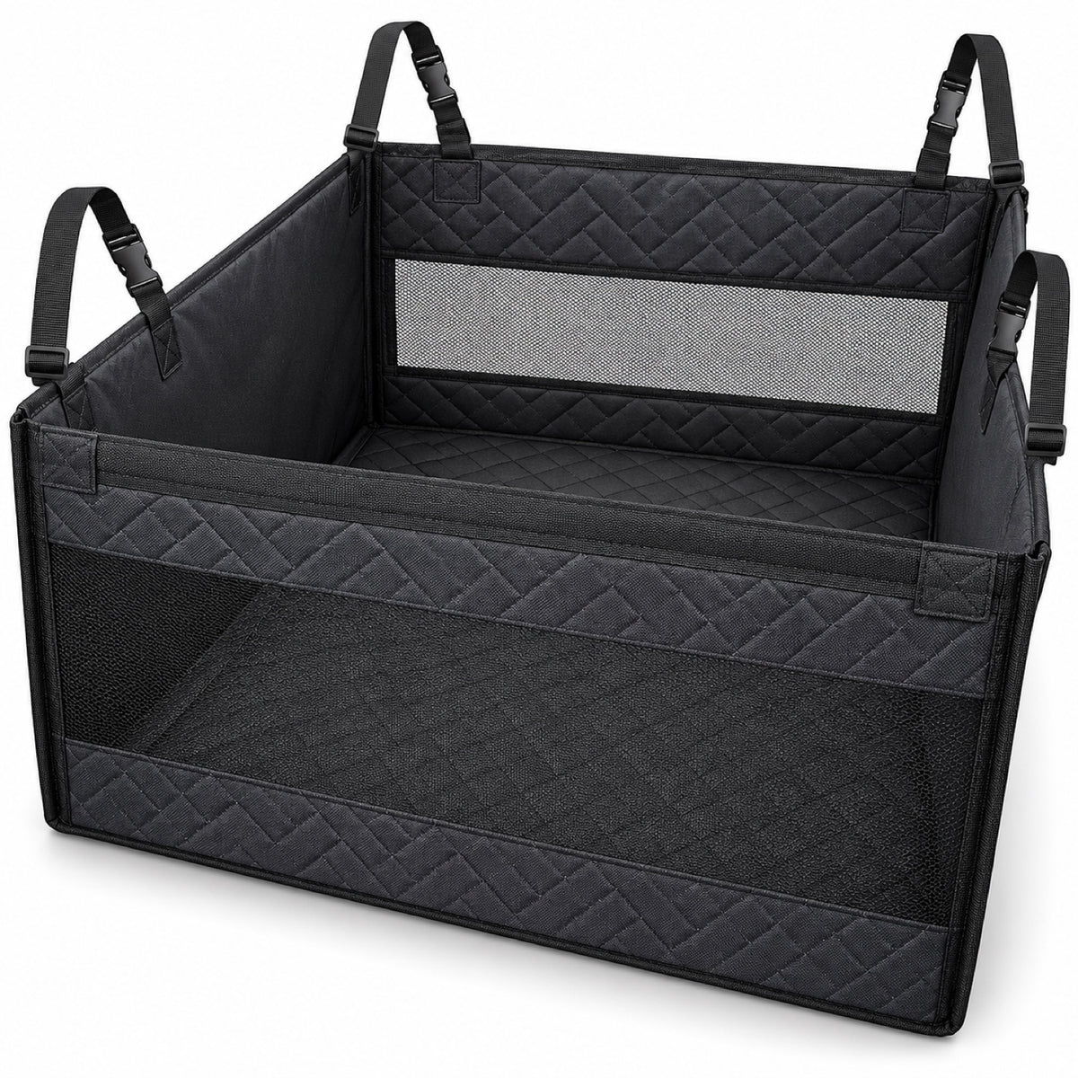 Hard-Bottom Rear Seat Pet Enclosure, 2 Colors, 2 Sizes & 2 Packages, By GAVPEPY image 1 - main.jpg