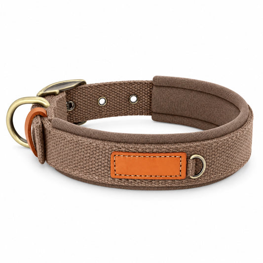 GAVPEPY Polyester Double-Layer Fabric Dog Collar, Sizes S, M, L, XL, 5 color or pattern options, for neighborhood walks, park visits and daily dog wear; an adjustable neckwear option for supervised walks and everyday outings image 2 - main.jpg