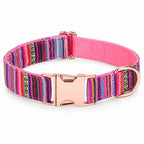 GAVPEPY Fabric Patterned Fabric Dog Collar, Sizes XS, S, M, L, 5 color or pattern options, for neighborhood walks, park visits and daily dog wear; an adjustable neckwear option for supervised walks and everyday outings