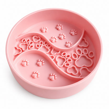Paw Print Silicone Pet Lick Bowl, 5 Colors, By GAVPEPY image 1 - main.jpg