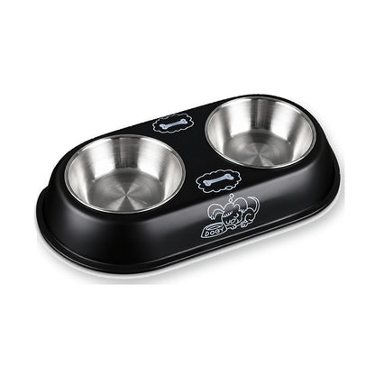 Monkey-Print Double Pet Bowl, 2 Sizes, By GAVPEPY image 1 - main.jpg