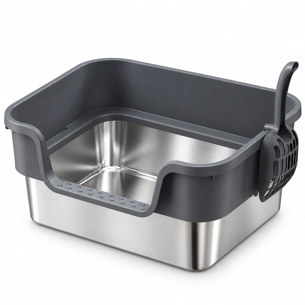 GAVPEPY Extra Large Stainless Steel High-Sided Cat Litter Box, 6 Options image 1 - main.jpg
