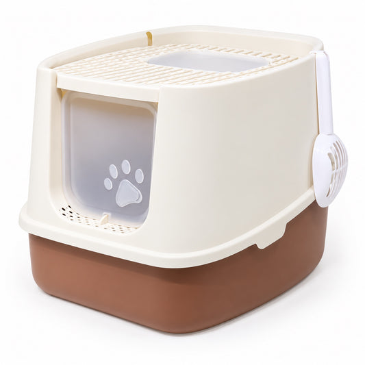 GAVPEPY Extra Large Top-Entry Enclosed Cat Litter Box, 2 Options image 1 - main.jpg