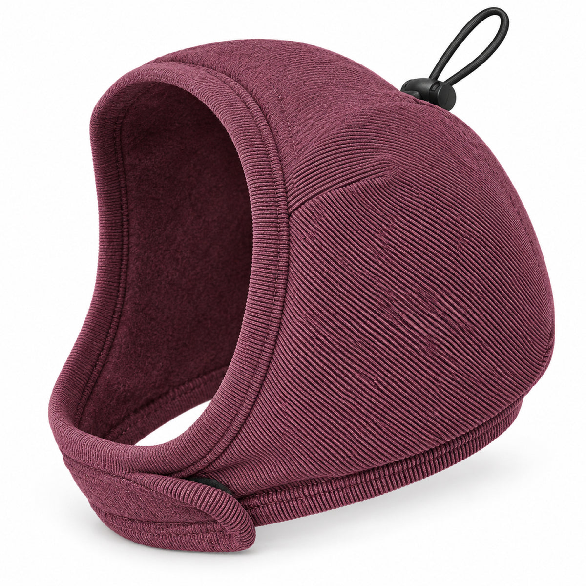 GAVPEPY Polyester Dog Ear Snood, Burgundy, Charcoal or Brown in S, M and L, for covering canine ears during supervised wind, grooming and daily routines, home, travel, grooming and outdoor walks, soft ribbed fabric, an open face and a top adjustment image 1 - main.jpg
