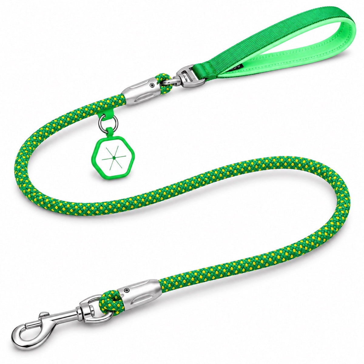 Patterned Rope Dog Leash with ID Tag, 5 Colors and 4 Sizes, By GAVPEPY image 1 - main.jpg