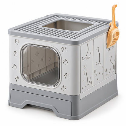 GAVPEPY Foldable High-Sided Cat Litter Box, 2 Options image 1 - main.jpg