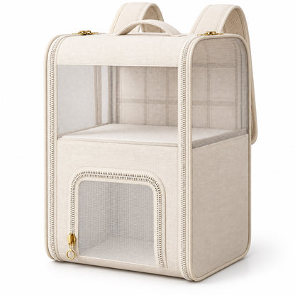 Double-Deck Pet Carrier Backpack with Removable Divider, By GAVPEPY image 1 - main.jpg