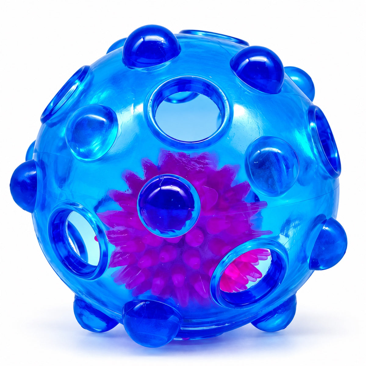 TPR Light-Up Squeaky Treat Ball Dog Toy, 6 Colors, By GAVPEPY image 1 - main.jpg