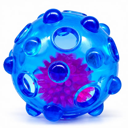 TPR Light-Up Squeaky Treat Ball Dog Toy, 6 Colors, By GAVPEPY image 1 - main.jpg